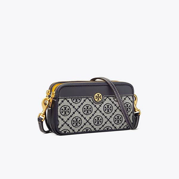 Tory Burch Leather 緹花雙拉鏈迷你單肩包