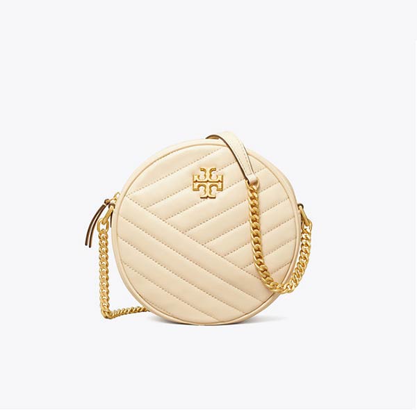 Tory Burch Kira Chevron 羊皮 圓餅包