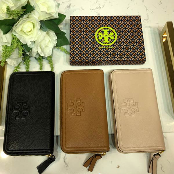 Tory Burch Thea Zip 荔枝紋拉鍊長夾