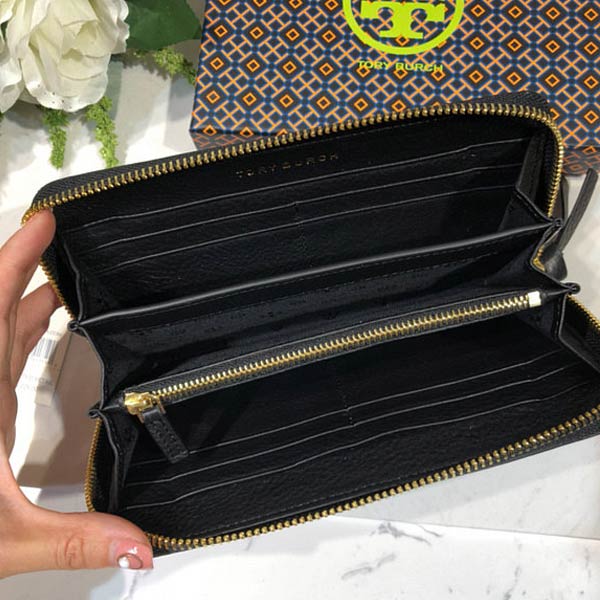 Tory Burch Thea Zip 荔枝紋拉鍊長夾